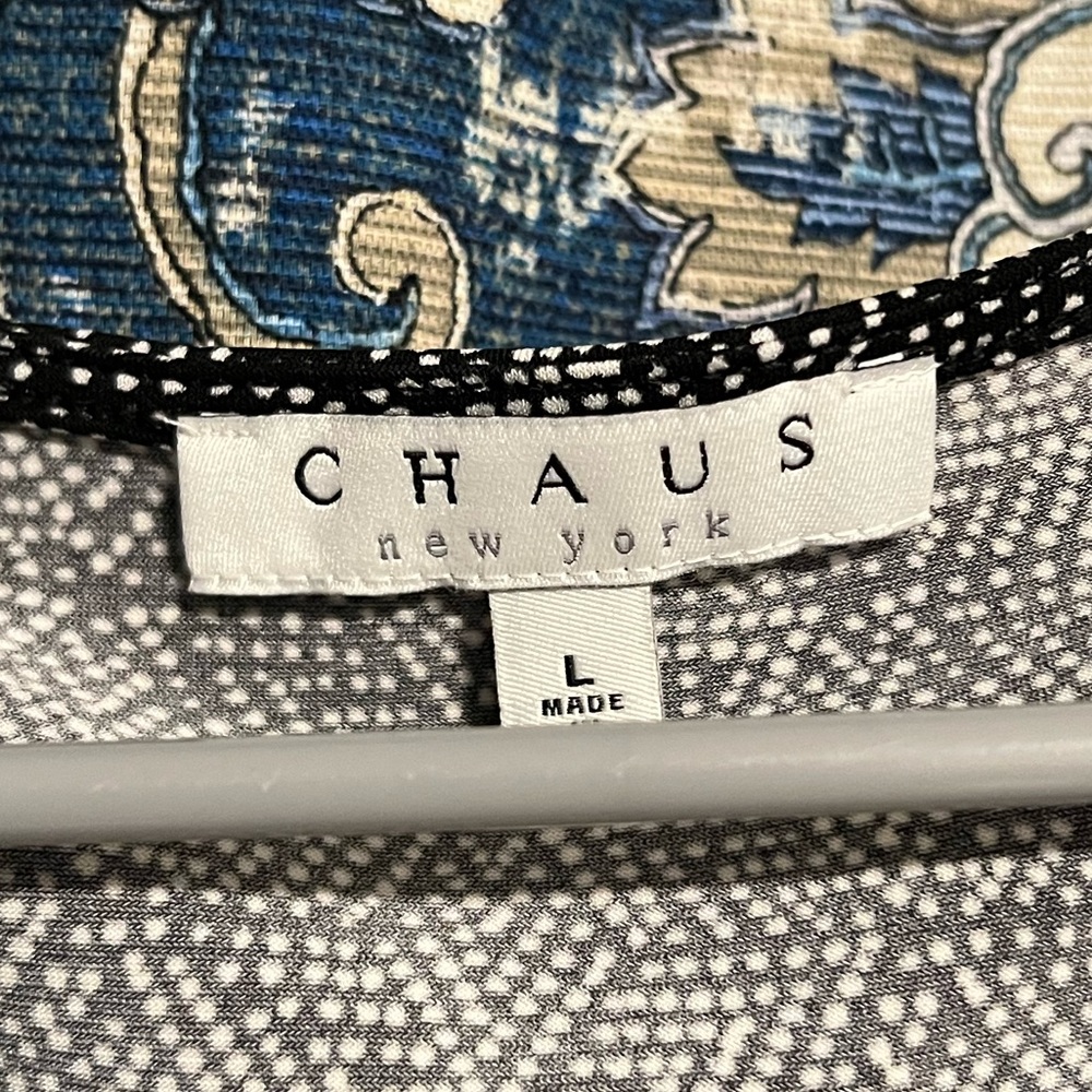 Chaus NY, black and white top , sleeveless